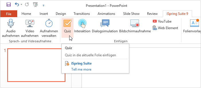 Mit iSpring Suite kann man Lernmaterialien in verschiedenen Formaten erstellen. Mithilfe von iSpring Suite können Sie Ihre Folien interaktiver gestalten und sie in das SCORM-Format konvertieren.