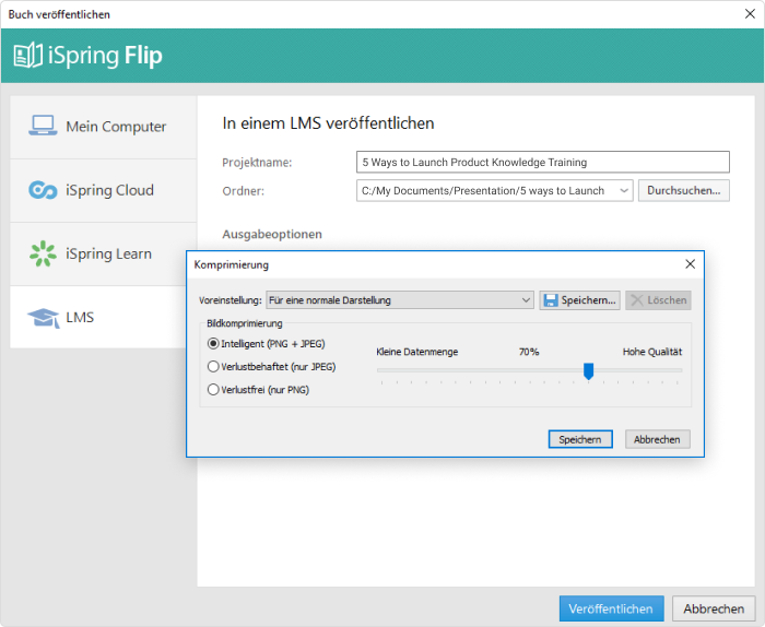 Konvertierung einer PDF-Datei in ein SCORM 1.2 Format