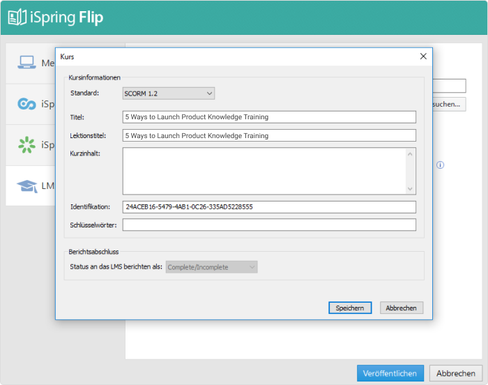 Umwandlung interaktiver PDF in SCORM-Format