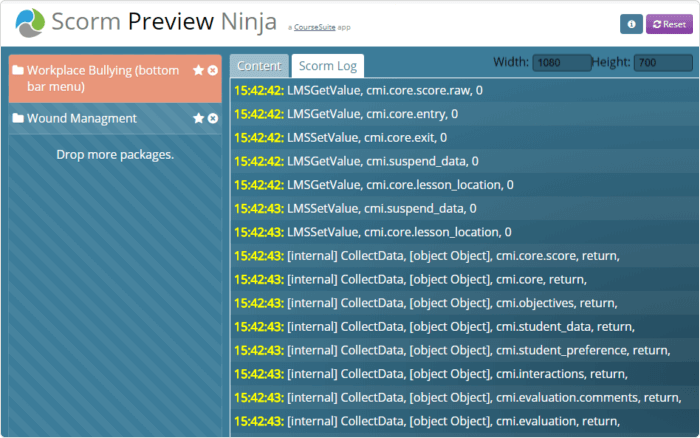 Preview Ninja SCORM-Software