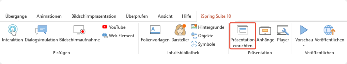 Präsentation einrichten Präsentation einrichten