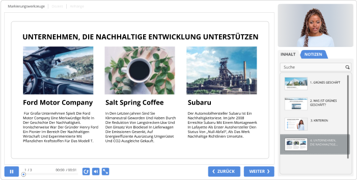 Vollständige Layoutanzeige in iSpring Suite