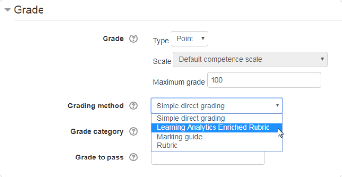 Learning Analytics Enriched Rubric