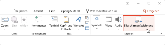 Den Bildschirm aufnehmen Einen Bildschirm aufnehmen