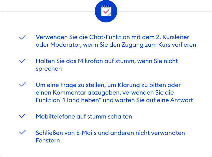 Ein Orientierungsbeispiel für ein virtuelles Klassenzimmer