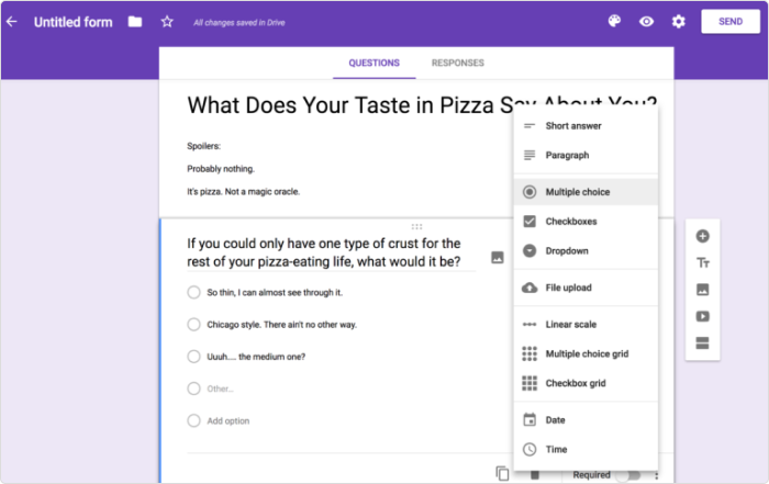 Google Formulare Online-Quiz erstellen mit Google Formulare