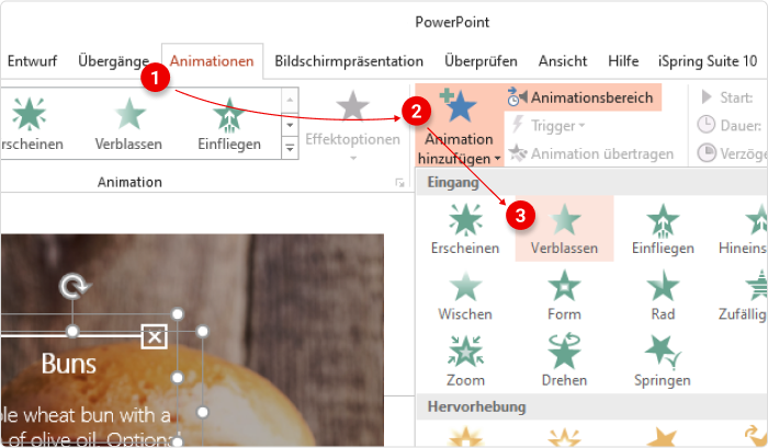 Animationen in PowerPoint auswählen