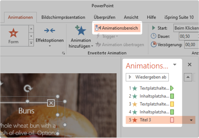 Animationssequenz in PowerPoint