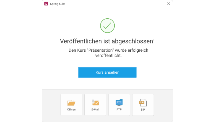 Kurs ist veröffentlicht Kurs ist veröffentlicht