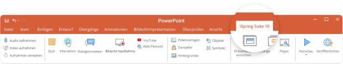 iSpring Suite Max in PowerPoint