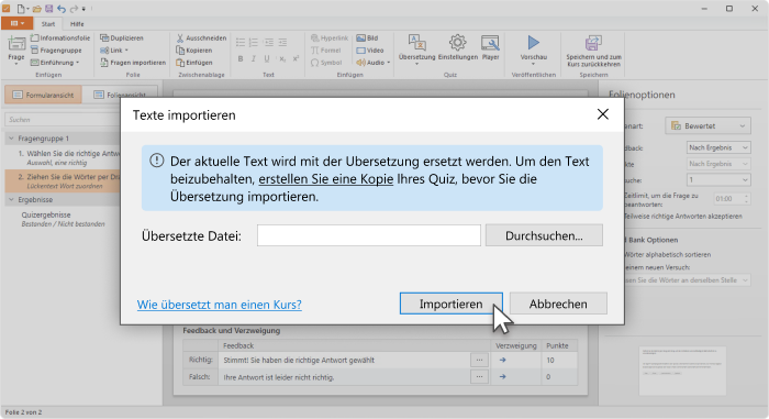 Text importieren Text importieren