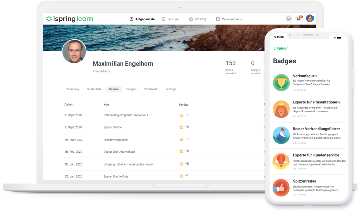 Learning App von iSpring Learning App von iSpring
