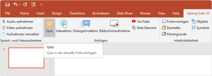 Mit iSpring Suite kann man Lernmaterialien in verschiedenen Formaten erstellen. Mithilfe von iSpring Suite können Sie Ihre Folien interaktiver gestalten und sie in das SCORM-Format konvertieren.