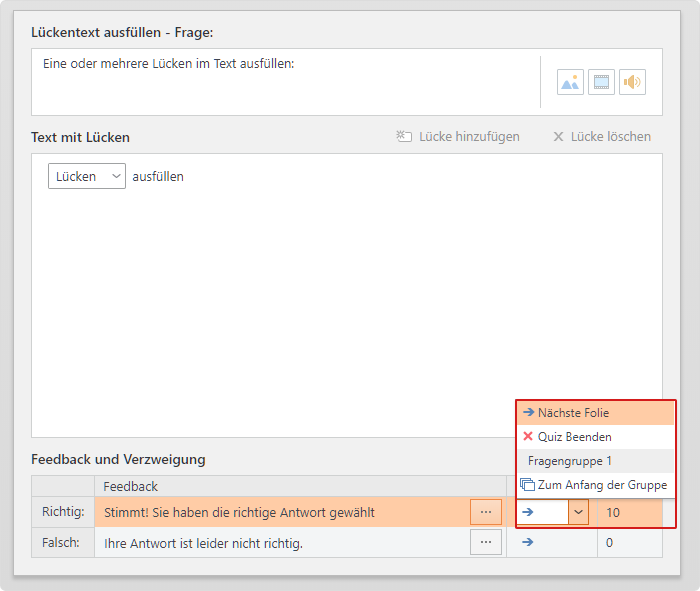 Verzweigung Verzweigung bei iSpring Suite