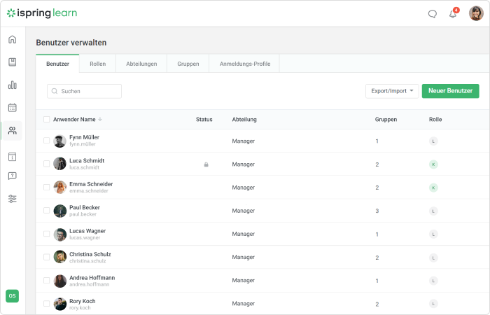 Rollen im Learning Management System