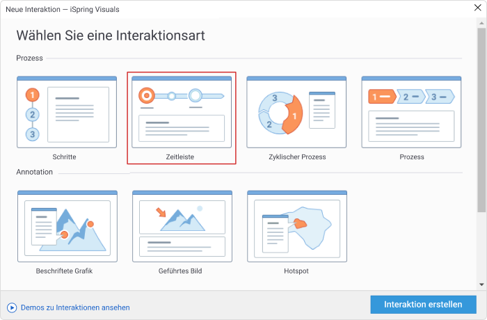 Timelines in iSpring Suite