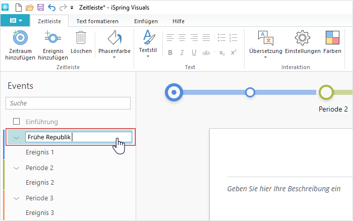 Zeitleiste - iSpring Visuals