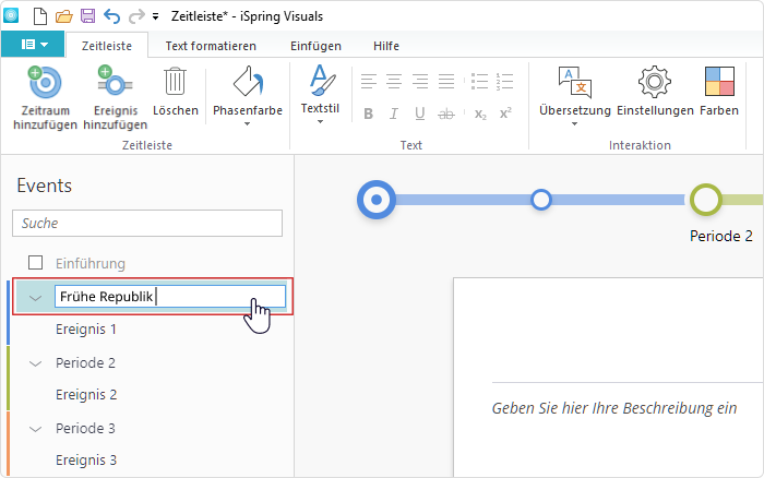 Interaktive Timeline in PowerPoint