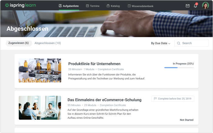 iSpring Learn iSpring Learn LMS für E-Learning