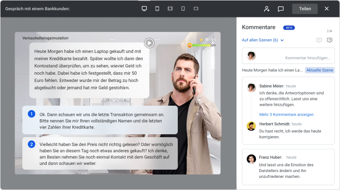 Kommentieren Sie den Inhalt, der im Autorensystem erstellt wurde Kommentieren Sie den Inhalt, der im Autorensystem erstellt wurde