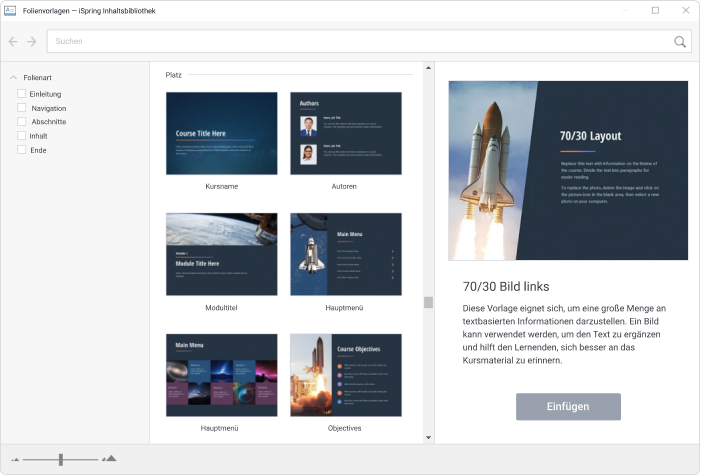 iSpring Suite Inhaltsbibliothek iSpring Suite Inhaltsbibliothek