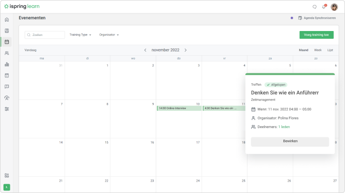 Die Kalenderfunktion von iSpring Learn Vereinfachtes Onboarding neuer Mitarbeiter mit der Kalenderfunktion von iSpring