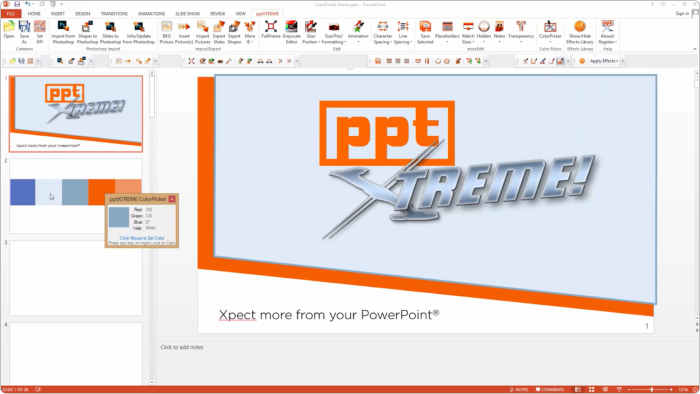 pptXTREME ColorPicker PowerPoint Add-In