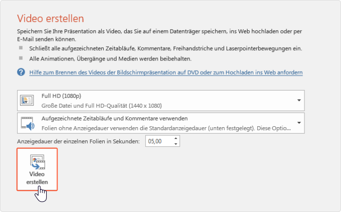 Video in PowerPoint erstellen