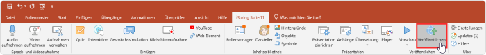 Eine Präsentation veröffentlichen in iSpring Suite