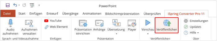 Präsentation veröffentlichen