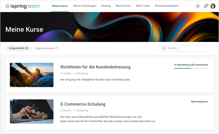 iSpring Learn ist eine LMS-Software für Unternehmen