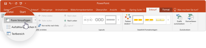 Zeitstrahl-Element in PowerPoint