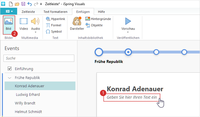 Ereignisbeschreibung hinzufügen