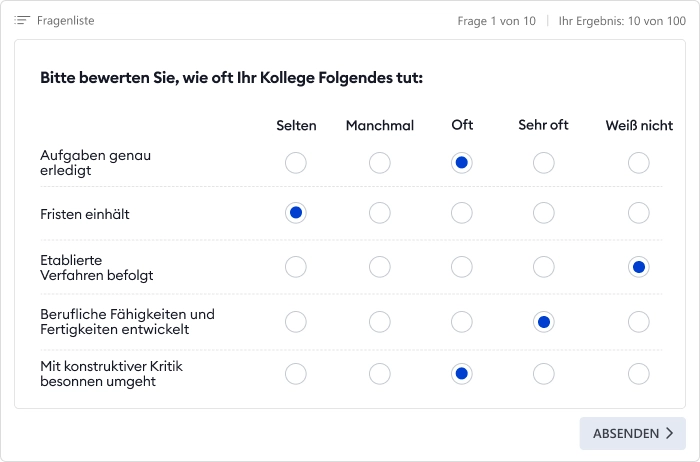 360-Grad-Feedback-Umfrage