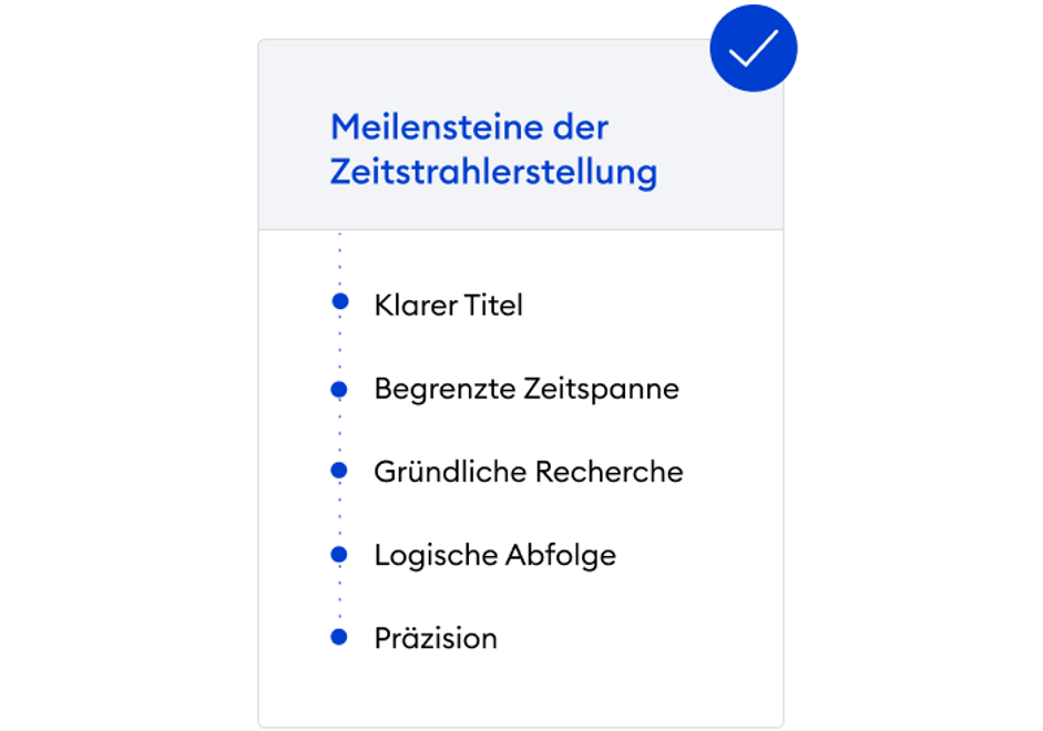 Tipps zum Erstellen einer Zeitstrahl