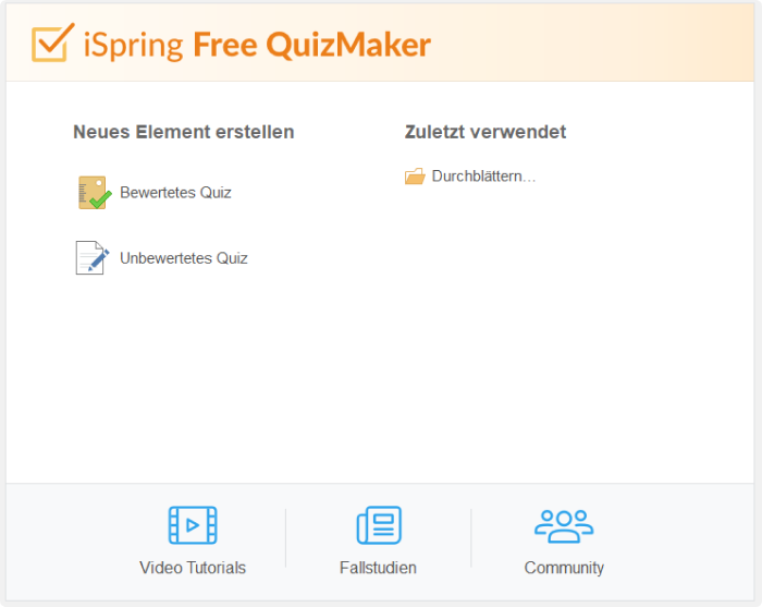 Neues Element erstellen Online-Quiz kostenlos erstellen