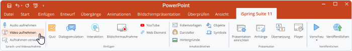 Video aufnehmen in PowerPoint