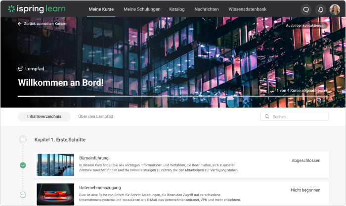 iSpring Learn E-Learning-Content teilen mit iSpring Learn