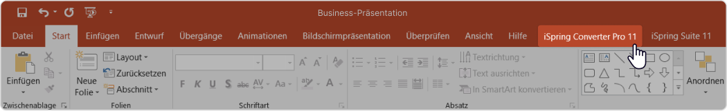 PowerPoint komprimieren mit iSpring Converter Pro