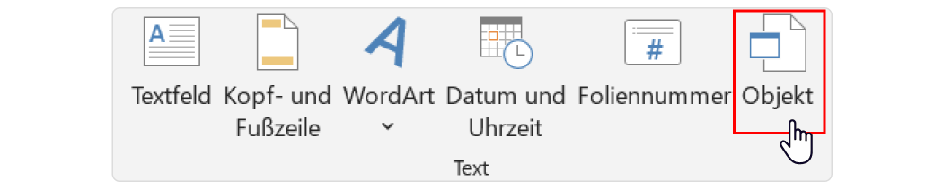 Objekt einfügen PDF in PowerPoint einfügen