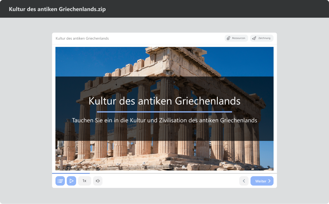 SCORM-Cloud Alternative: Hochgeladenen Kurs anzeigen