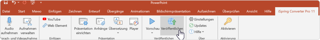 Link in PowerPoint einfügen: Präsentation veröffentlichen