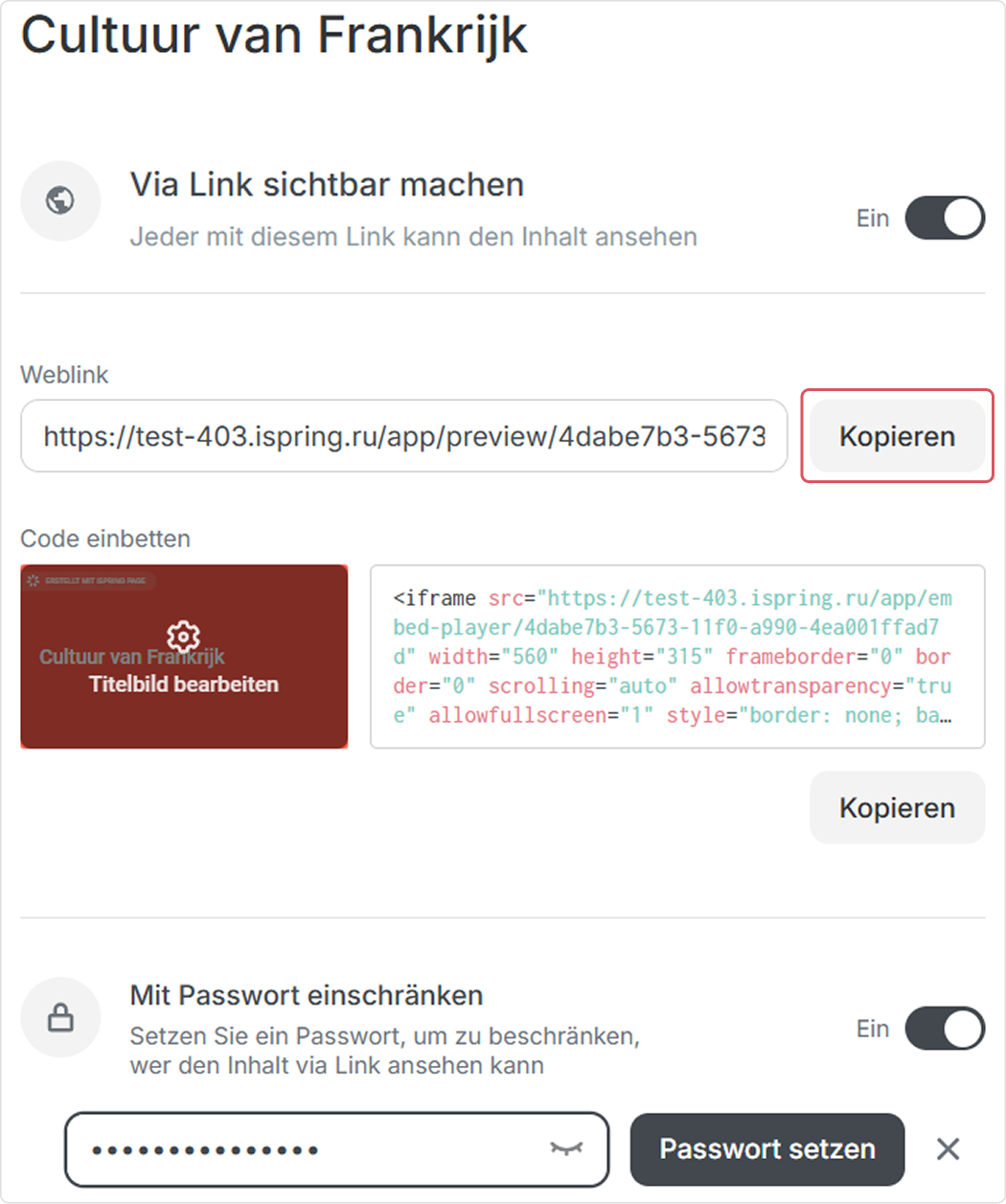 SCORM-Cloud Alternative: Kurs mit dem Link teilen