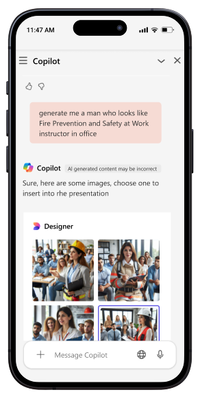 Folien und Bilder mit einer Eingabeaufforderung in Copilot generieren PowerPoint-Copilot: Folien und Bilder mit einer Eingabeaufforderung in Copilot generieren