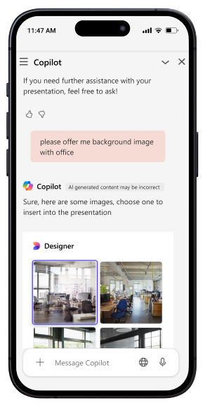 Suche nach Bildern in Copilot PowerPoint-Copilot: Suche nach Bildern in Copilot