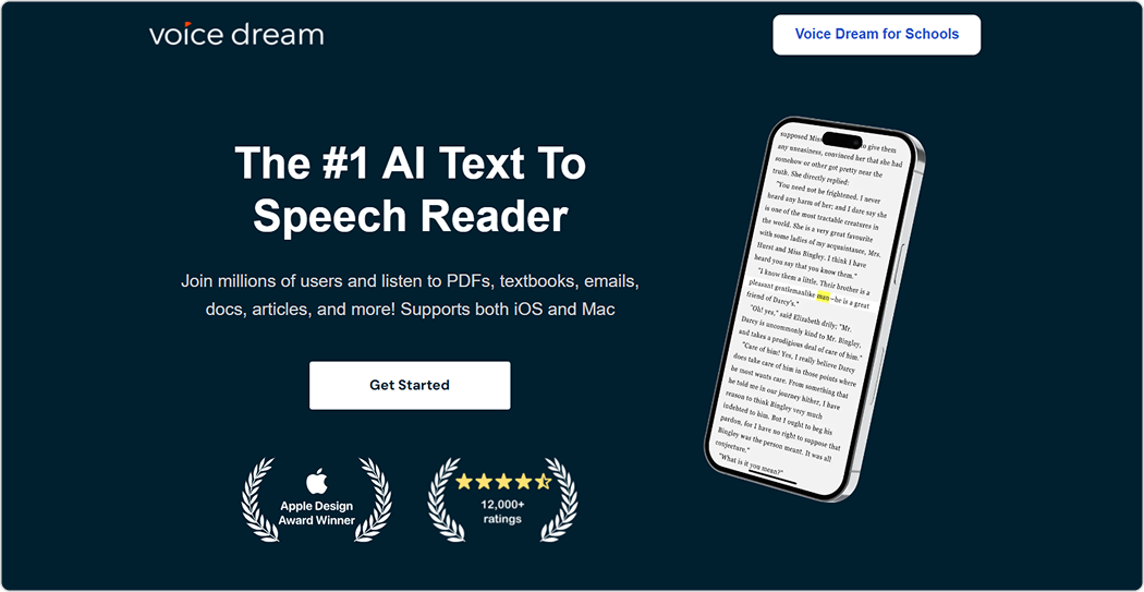 Voice Dream Reader Text to Speech-Software Voice Dream Reader