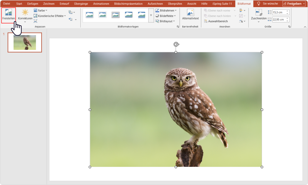 PowerPoint-Bildhintergrund entfernen