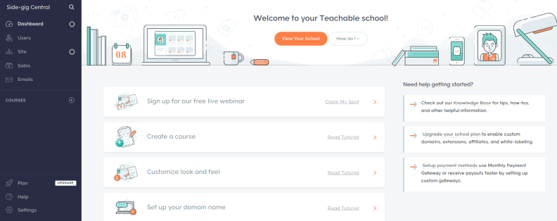 Teachable Online-Kurs-Plattform