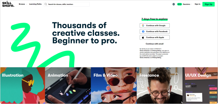 Skillshare Online-Kurs-Plattform