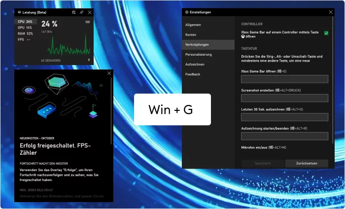 Bildschirmaufnahme für Windows mit Xbox-Game-Bar erstellen